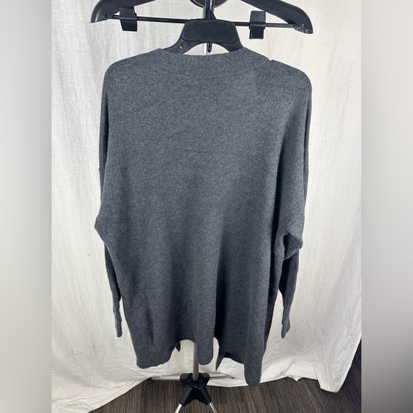 Treasure & Bond Gray Open Front Cotton Blend Cardigan Size Large (12-14) NWT - Picture 16 of 17